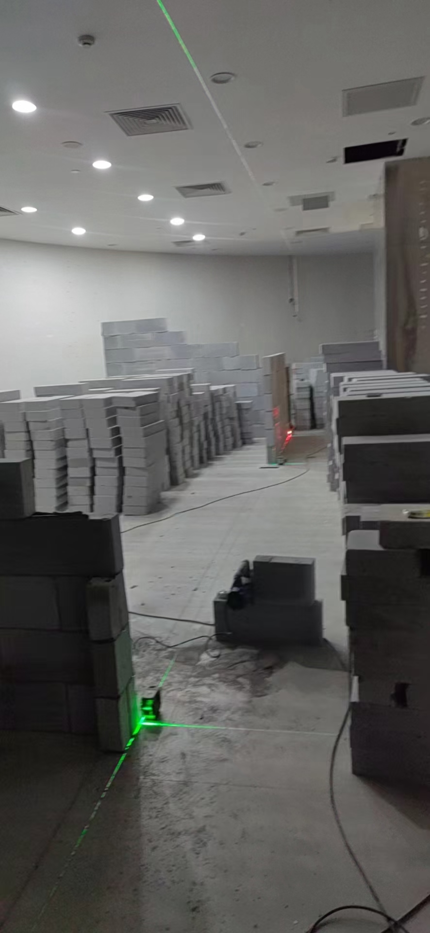 轻质砖隔墙施工现场