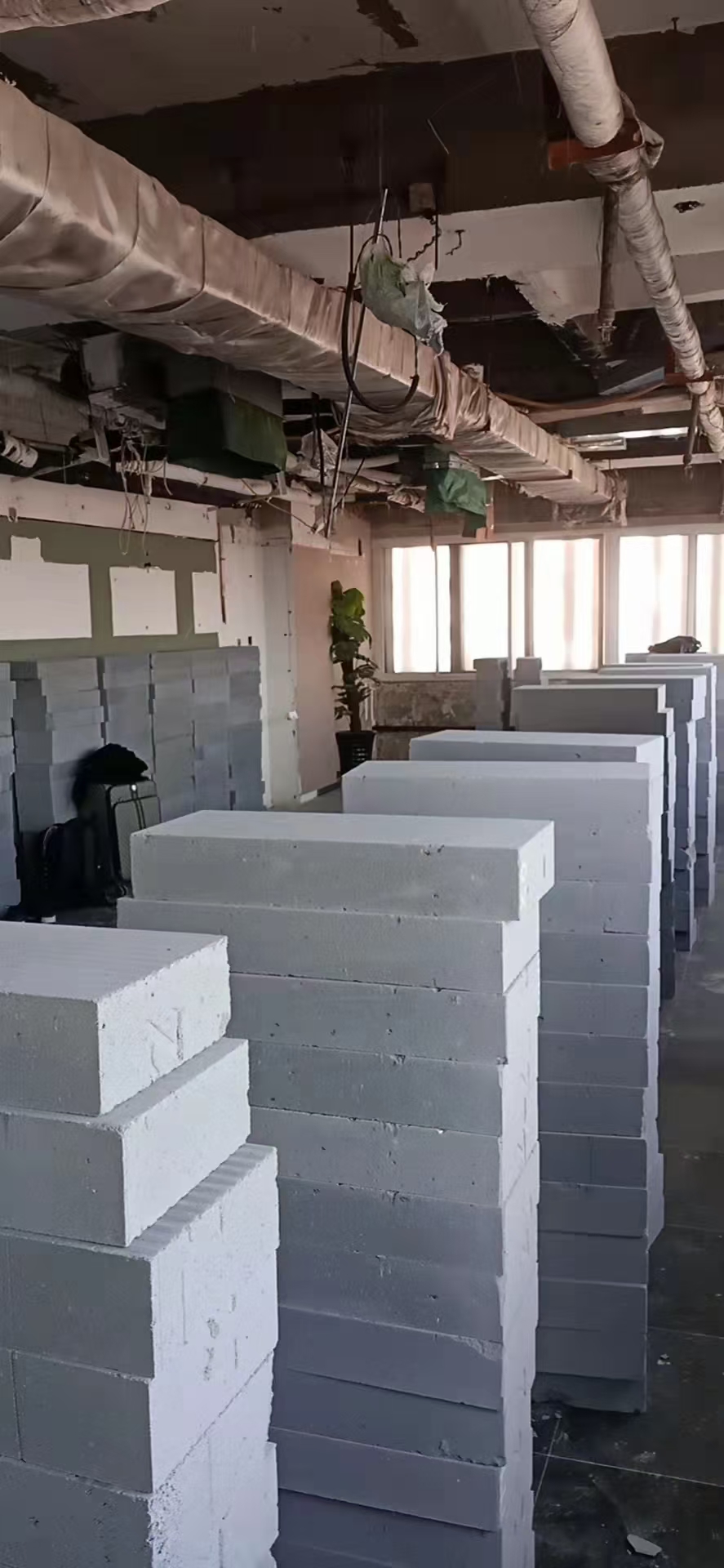 加气砖隔墙墙体搭建